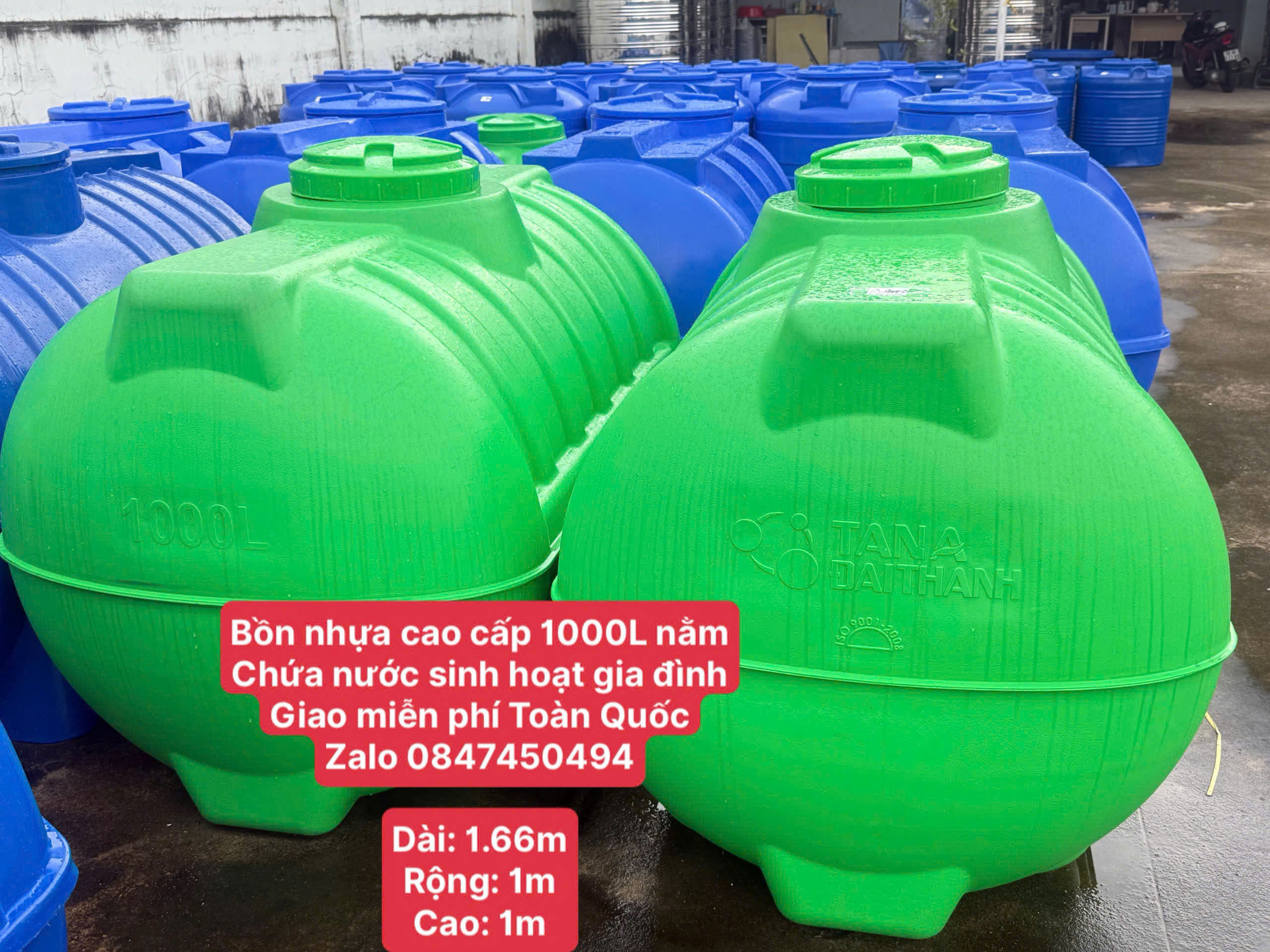 BỒN NHỰA xanh dương plasman 1000L Bình nhựa xanh lá cây plasman 1 khối Téc nhựa xanh dương 1000 lít plasman siêu cao cấp Giao miễn phí Toàn Quốc