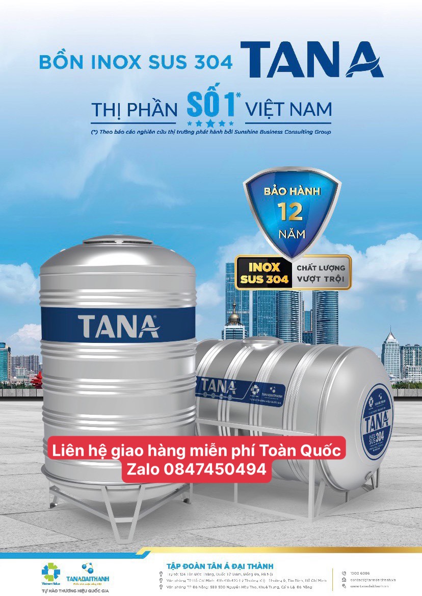 Bồn Tân Á 2000 lít đứng