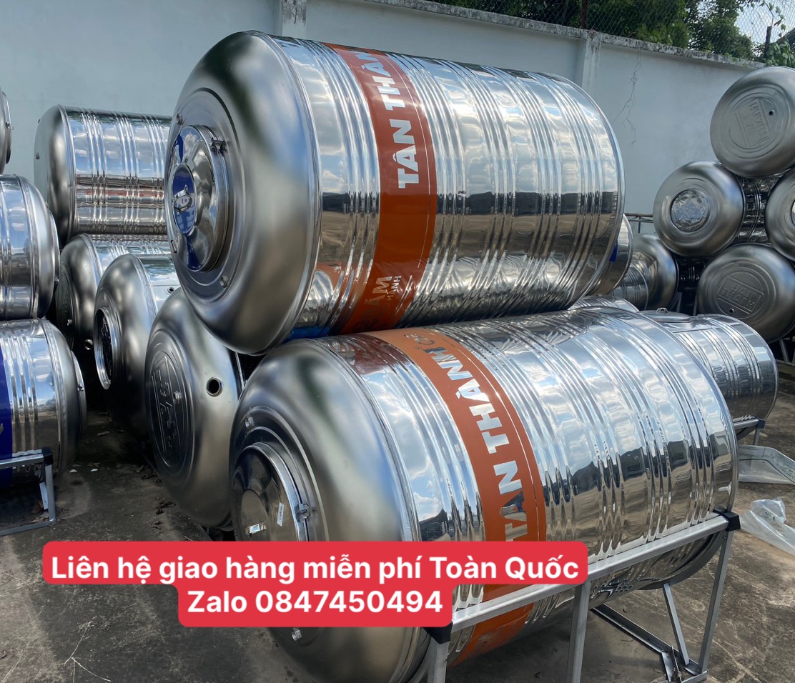 Bồn inox 304 Tân Thành 2000 lít nằm