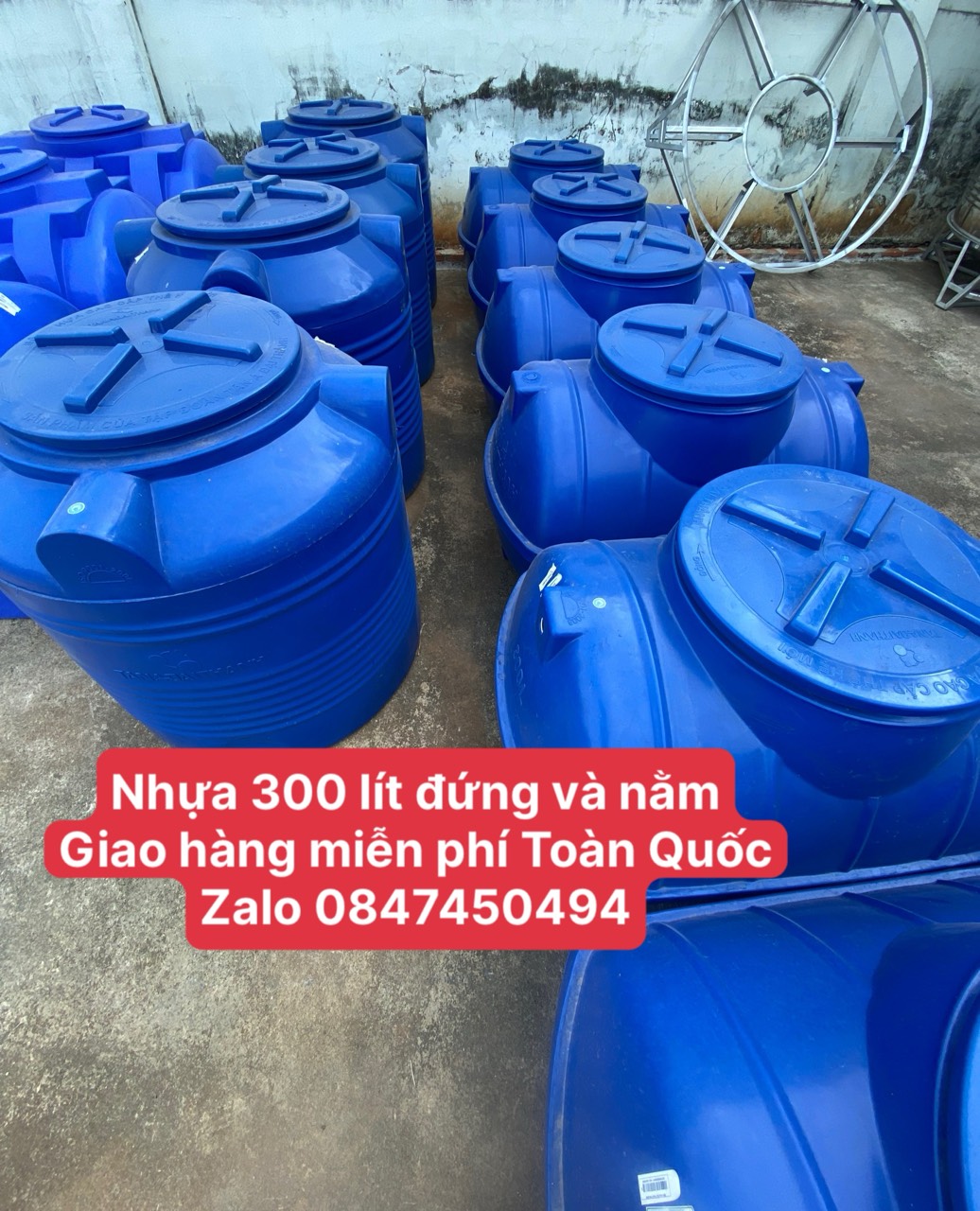 Bể chứa nước 300 lít giao hàng miễn phí Toàn Quốc