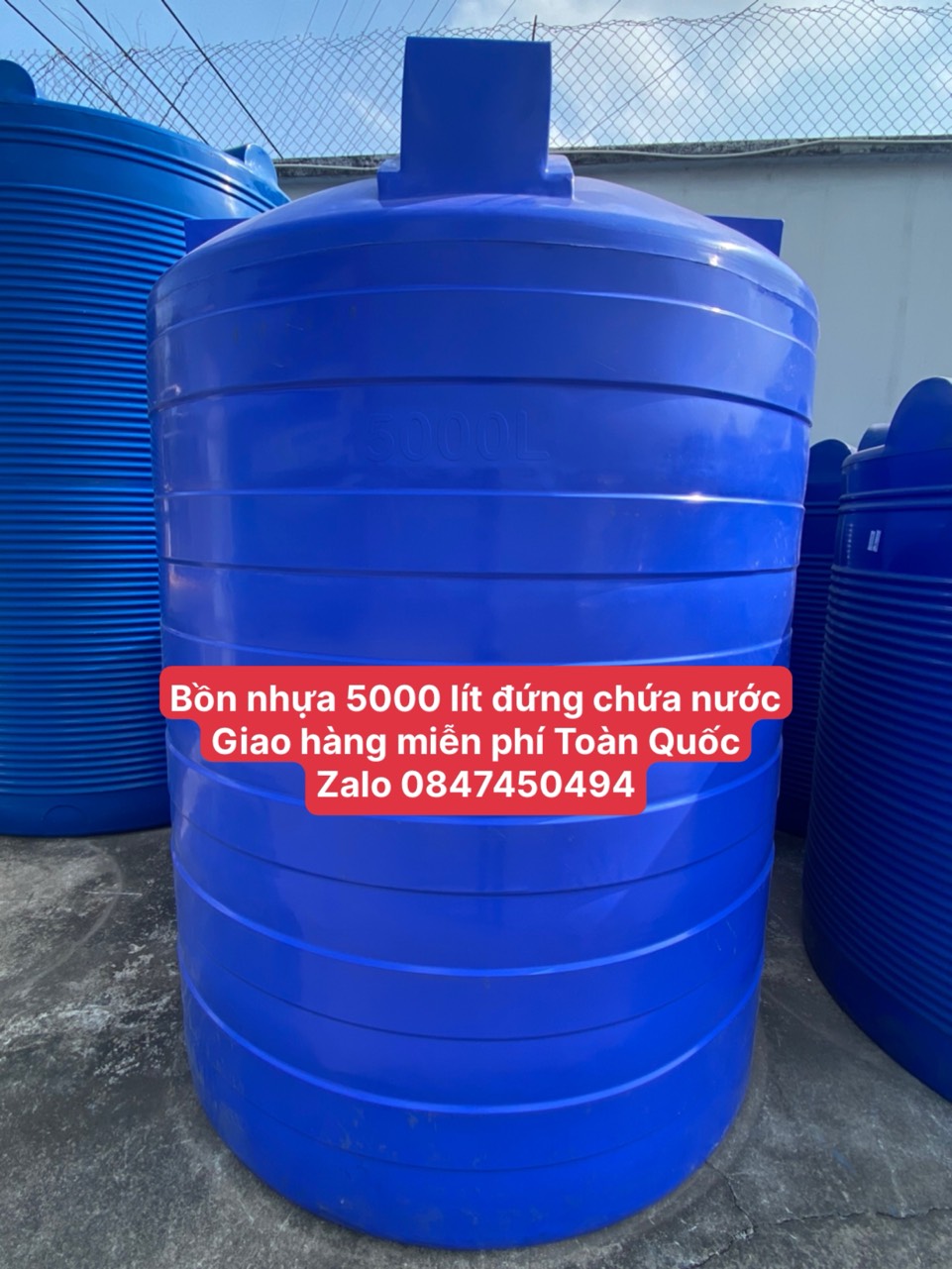 Thùng nhựa chứa nước sinh hoạt 5000 lít đứng gold giao hàng miễn phí Toàn Quốc