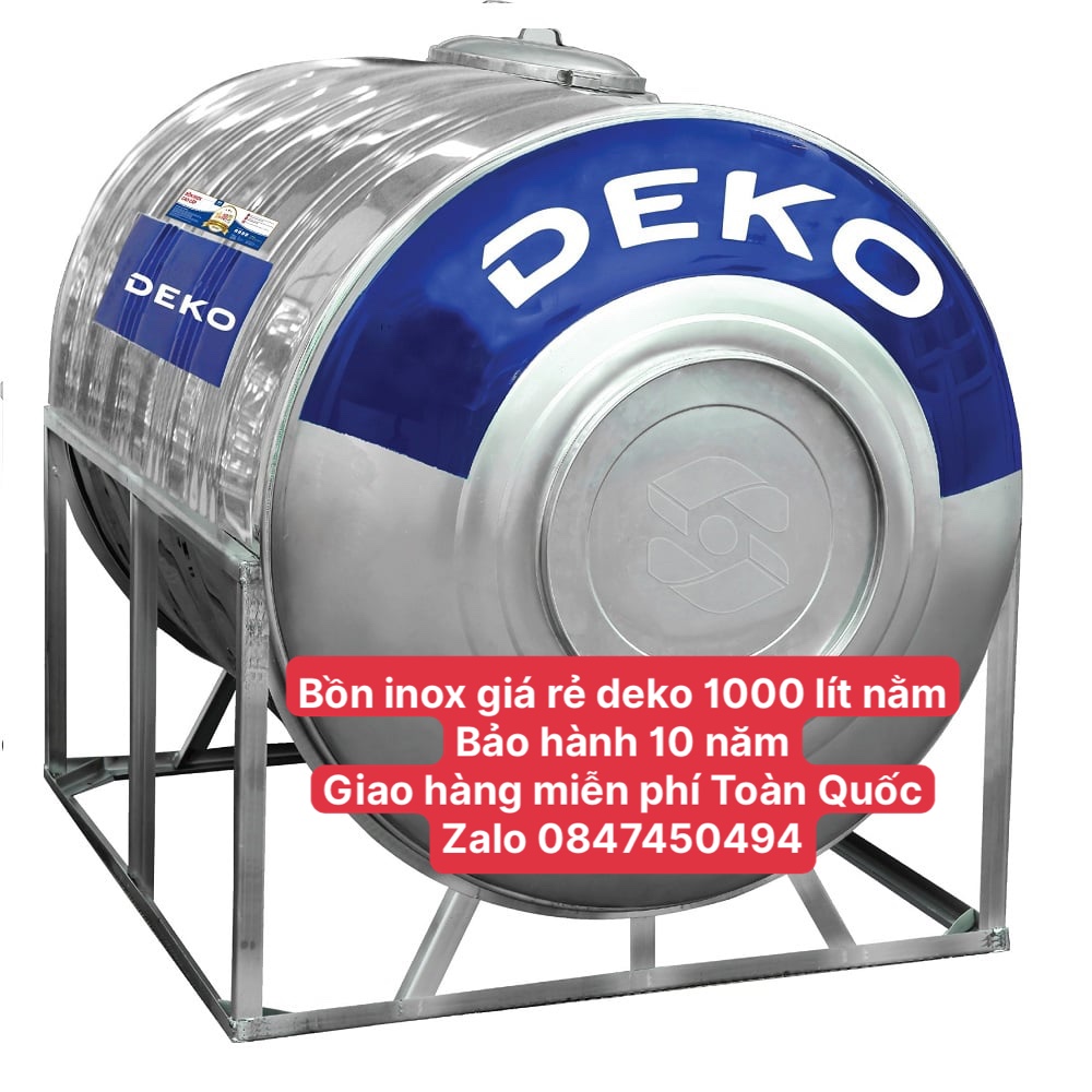 Bồn nước giá rẻ 1000 lít ngang inox deko sơn hà giao hàng miễn phí Toàn Quốc