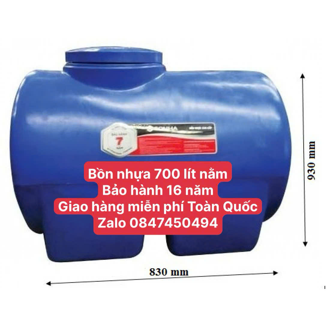 Bồn nhựa chứa nước sinh hoạt 700 lít nằm ngang deko Sơn Hà giao hàng miễn phí Toàn Quốc