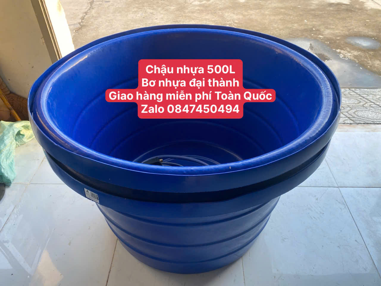 Chậu xô nhựa 500 lít( bơ nhựa 500 lít) đựng nước tân á đại thành giao hàng miễn phí Toàn Quốc