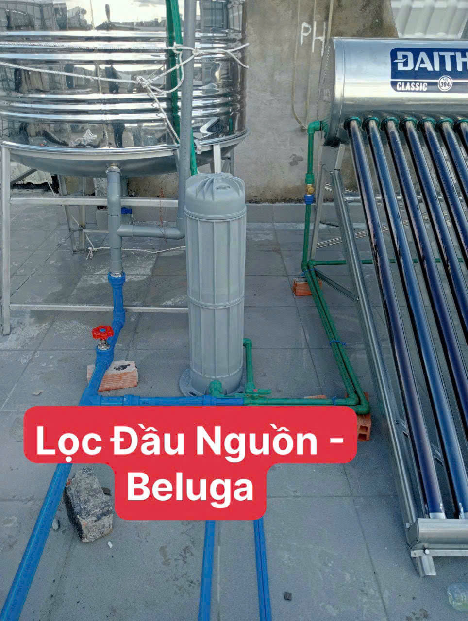Bộ lọc đầu nguồn beluga 2.1 lọc nước sạch cho bồn nước sạch sẽ sinh hoạt, lọc phèn, đất, cát sạch tân á đại thành giao hàng miễn phí Toàn Quốc