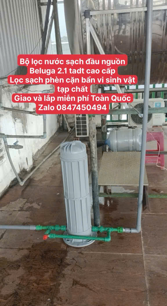 Trụ lọc nước sạch cặn bẩn vi sinh vật tạp chất chất thải phèn mặn đảm bảo sức khỏe gia đình beluga 2.1 tân á đại thành giao miễn phí Toàn Quốc