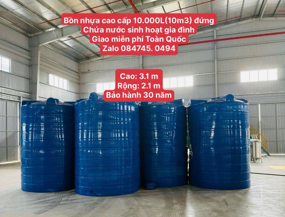 BỒN NHỰA 10000L đứng 10 m3 đứng (10M³) ĐỨNG Téc nhựa 10000 lít đứng cao cấp Deko Sơn hà Thùng nhựa 10 khối đứng cao cấp giao miễn phí Toàn Quốc