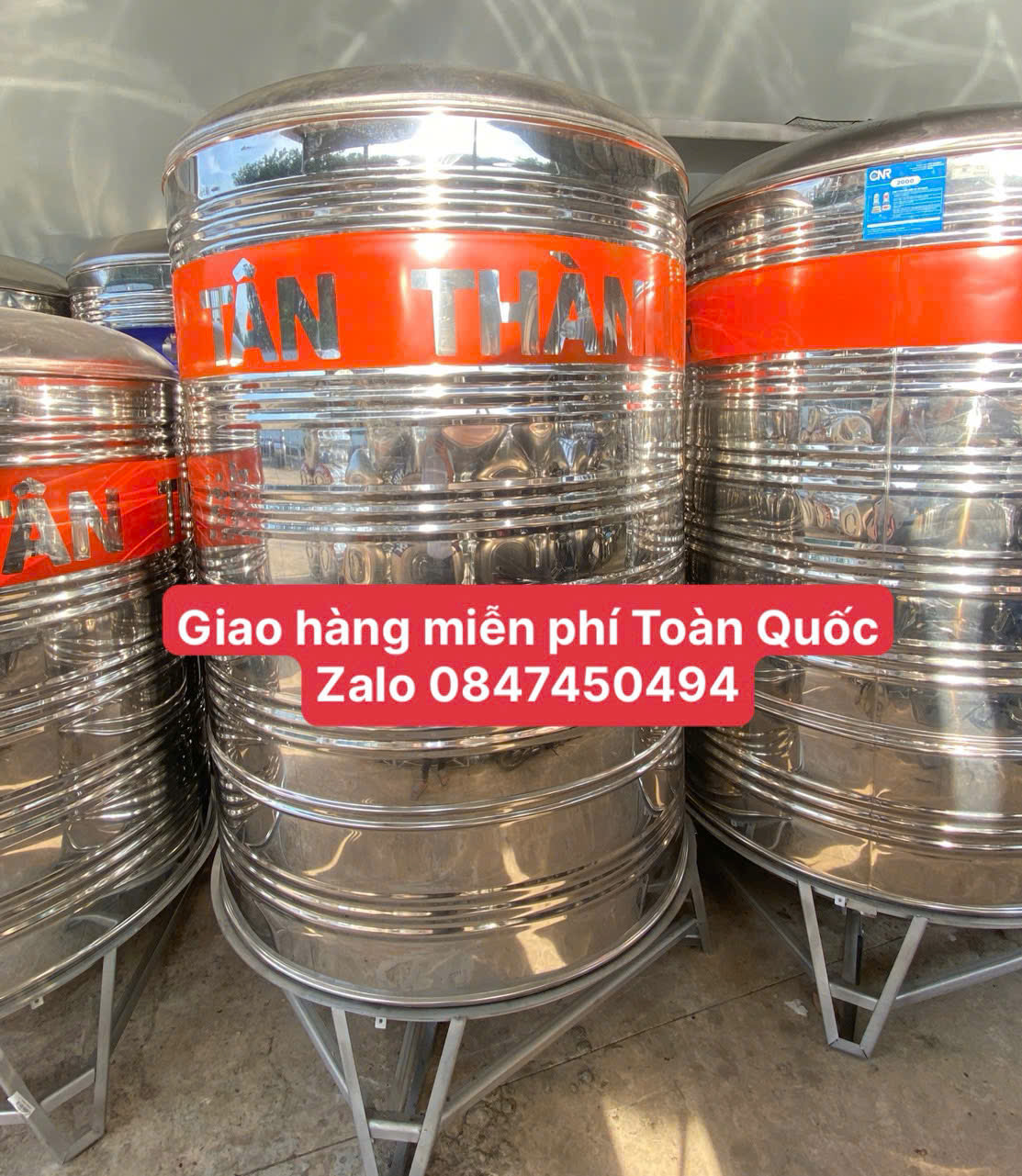 Bồn inox 304 Tân Thành 1500 lít đứng tân á đại thành bảo hành 12 năm giao miễn phí toàn quốc