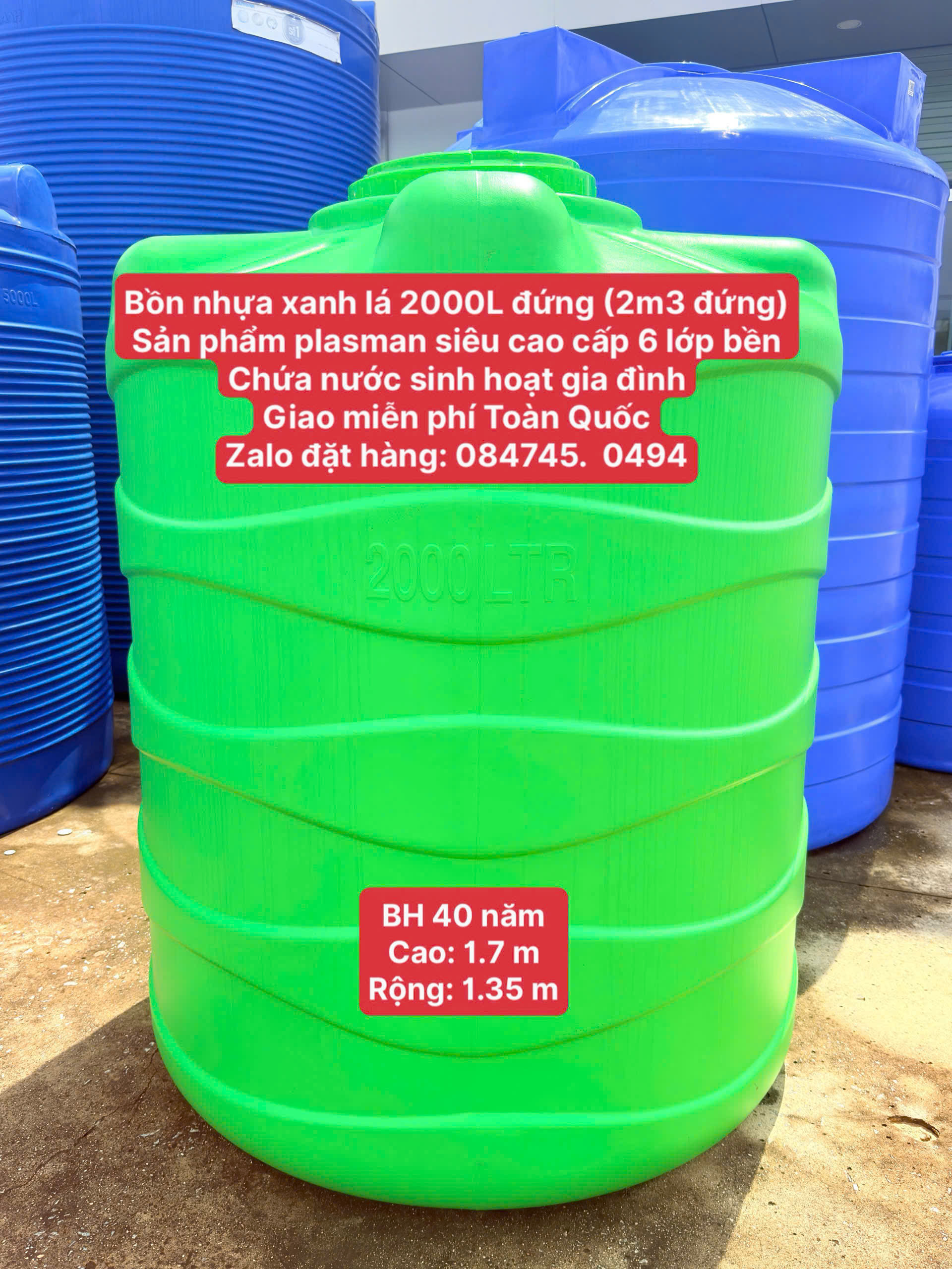 tét nhựa tân á đại thành 2 khối xanh lá plasman 2 khối đứng cao cấp nhất hiện nay